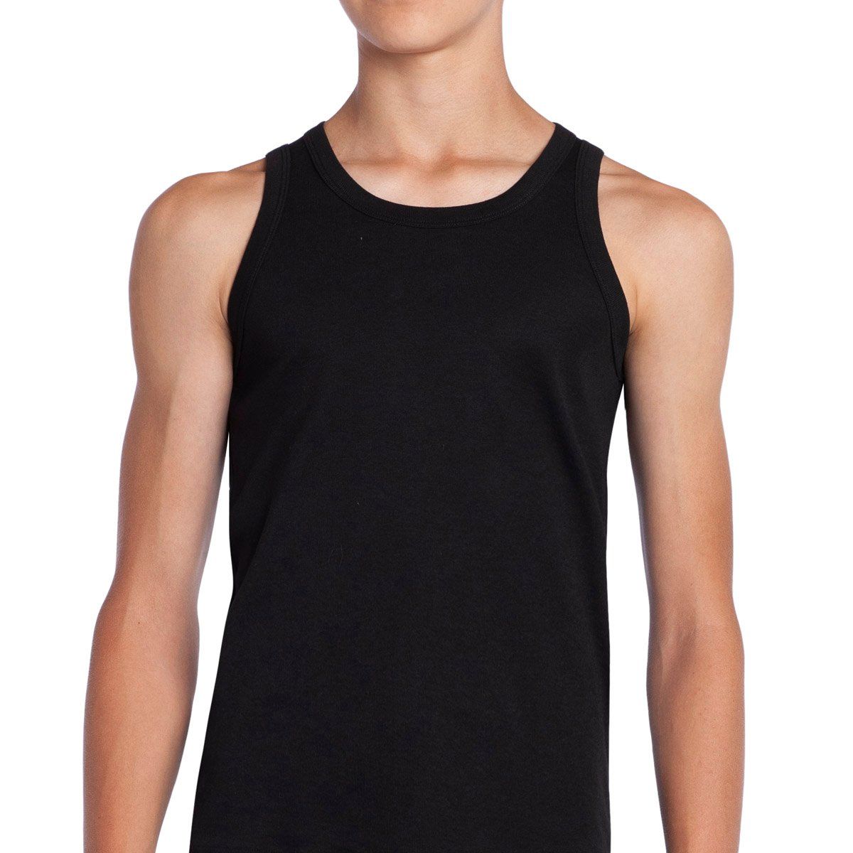 TAIS - Camiseta Musculosa Juvenil  Algodón Negro Tais