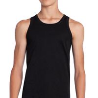 Camiseta Musculosa Juvenil Algodón Negro