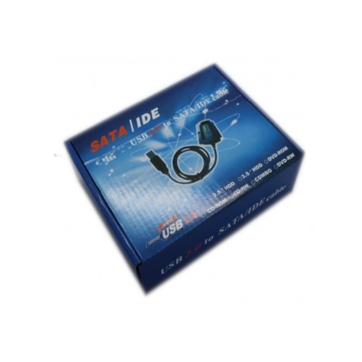GENERICO - New US EU Standard Hard Drive Power Supply Adapter USB 2.0 to SATA/IDE Cable be used to connect Hard disks/CD-ROM