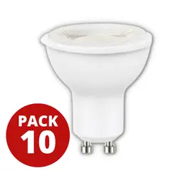 GENERICO - Ampolleta Led Gu10 7 Watts Transparente Pack 10 Und Want luz fria