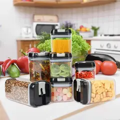 GENERICO - Set De 7 Contenedores Hermeticos De Plastico Cocina Despensa