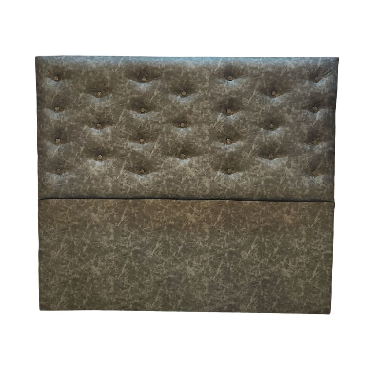 GENERICO - Respaldo 2 Plazas Gris Eco Cuero Botone a piso Muebles Rimar