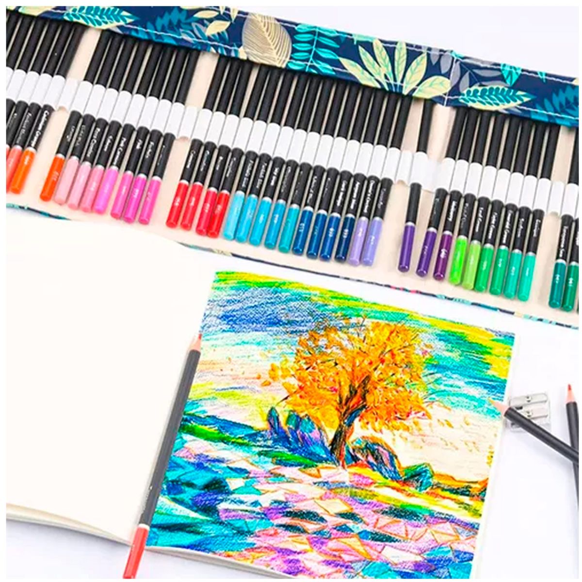 ESHOPANGIE - Juego De Lapices De Colores 76pcs Dibujo Profesional