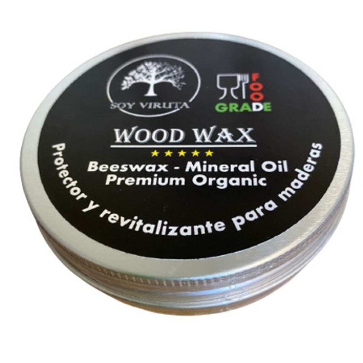 SOY VIRUTA - Cera artesanal de curado y sellado para tablas Parrilleras