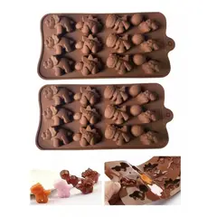 GENERICO - Pack X2 Moldes De Chocolate Dino Molde Chocolate Dinosaurio