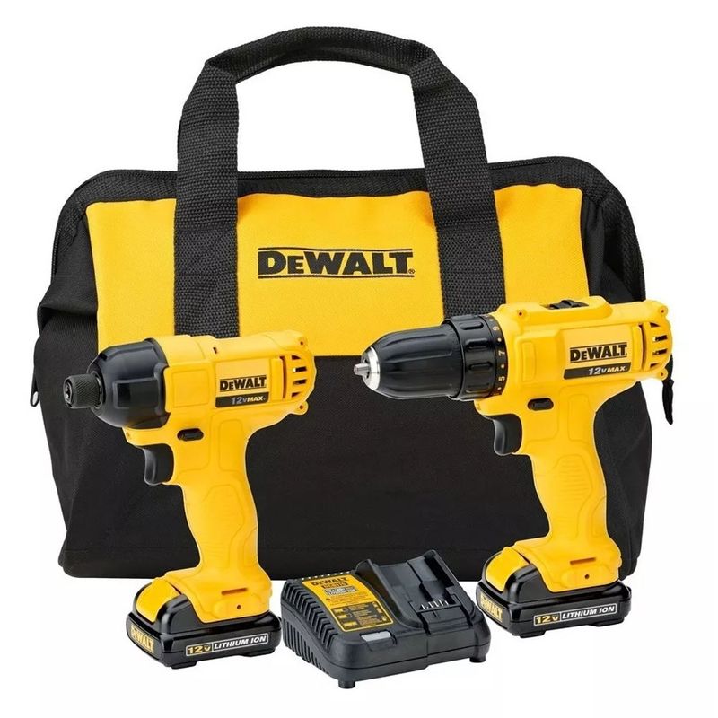 DEWALT - Taladro 12v + Atornillador Impacto + 2bat Dewalt Dck199c2-b2