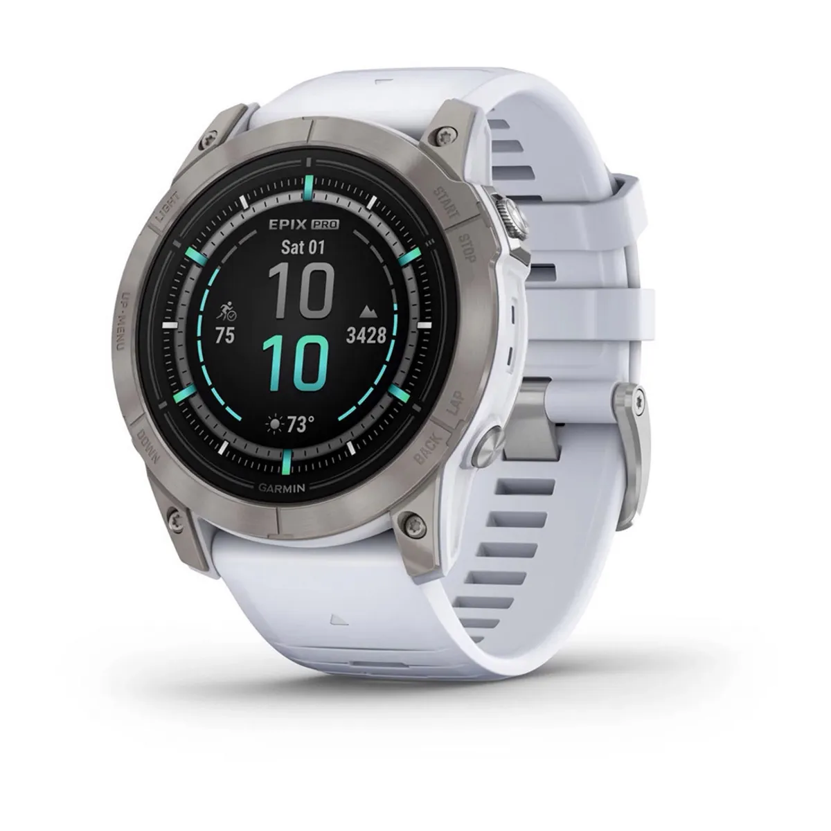 GARMIN - Smartwatch epix Pro (g2) Sapph 51mm Ti w/Whitestone Band GARMIN