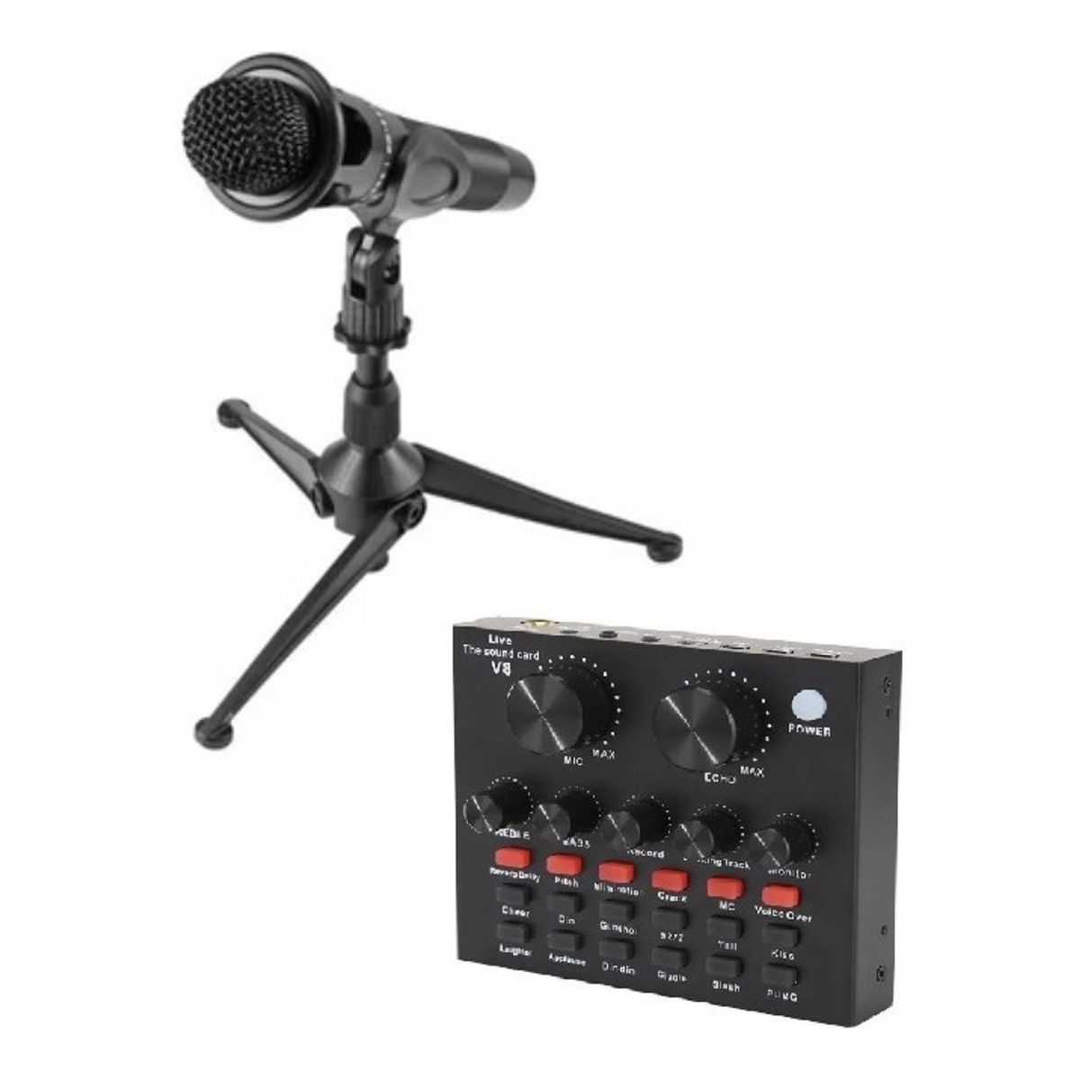 GENERICO - Tarjeta De Sonido En Vivo V8  Micrófono