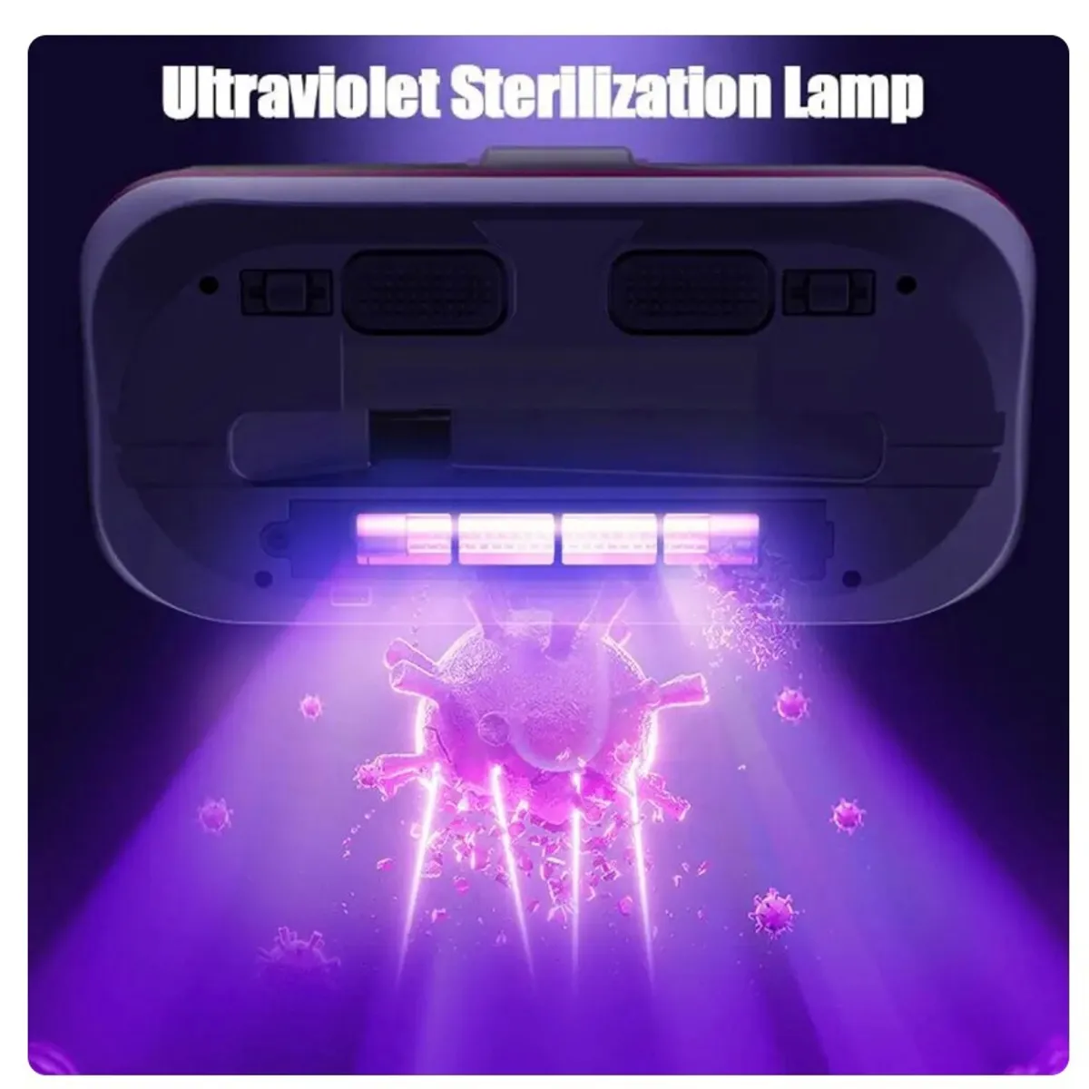 GENERICO - Aspiradora Inalámbrica Aspirador de Eliminación de Ácaros Negro-Fucsia