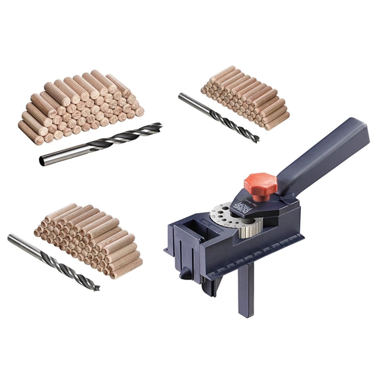 KWB - Set Guia Plantilla P Tarugos Madera Carpintería  Acc Kwb