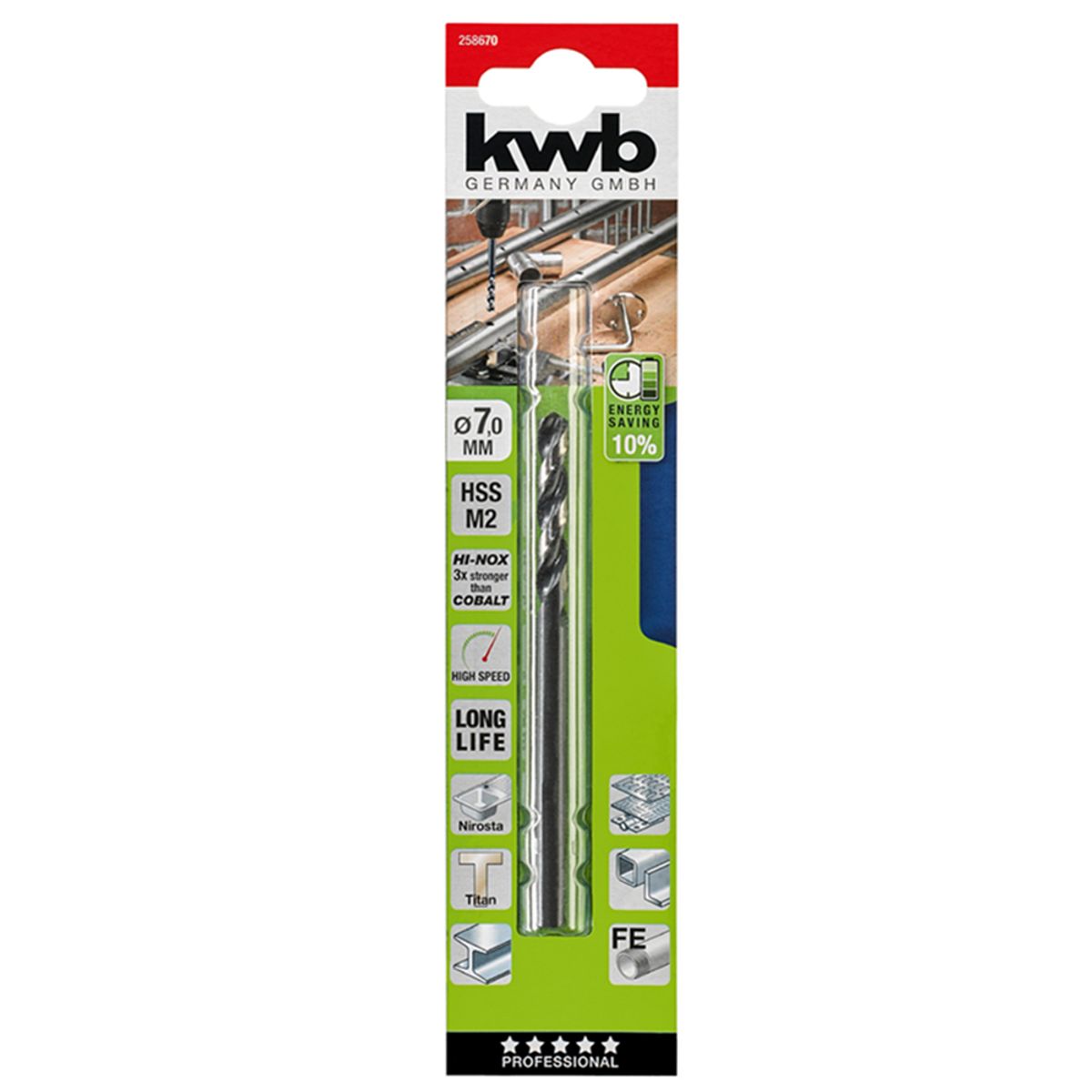 KWB - Broca Para Metal Hss 7mm Kwb 258670