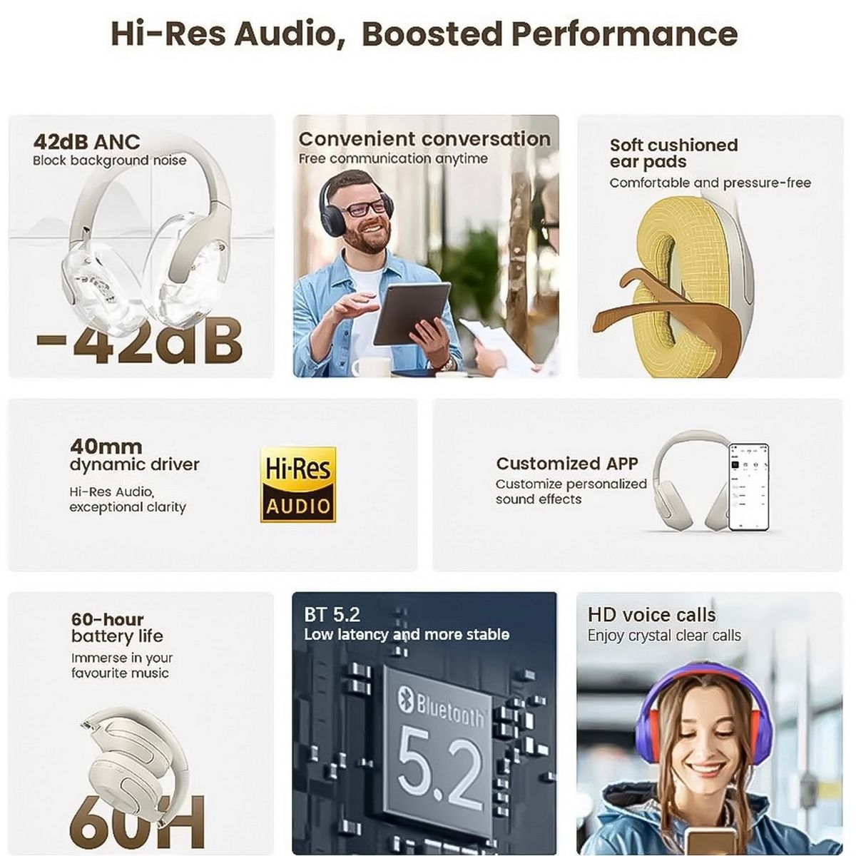 HAYLOU - AUDIFONOS HAYLOU S35 ANC CANCELACION ACTIVA DE RUIDO Y APP HAYLOU