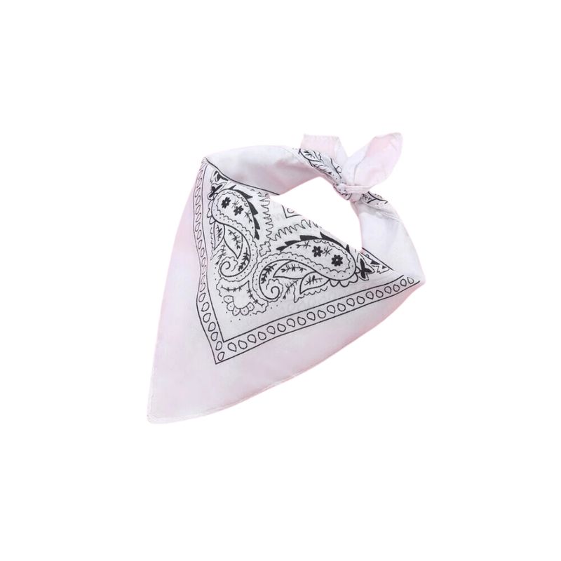 GENERICO - Pañuelo con estampado de paisley en tonos blancos