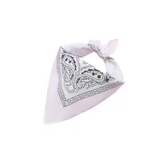 GENERICO - Pañuelo con estampado de paisley en tonos blancos