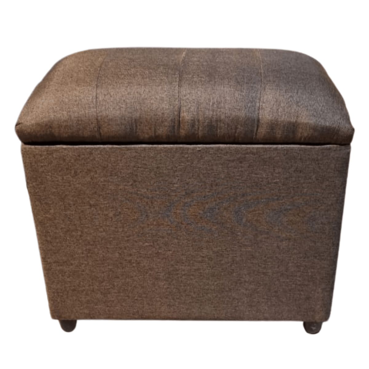 GENERICO - Banqueta Baul Tubular Cafe Lino 60x40x50X40 Rimar