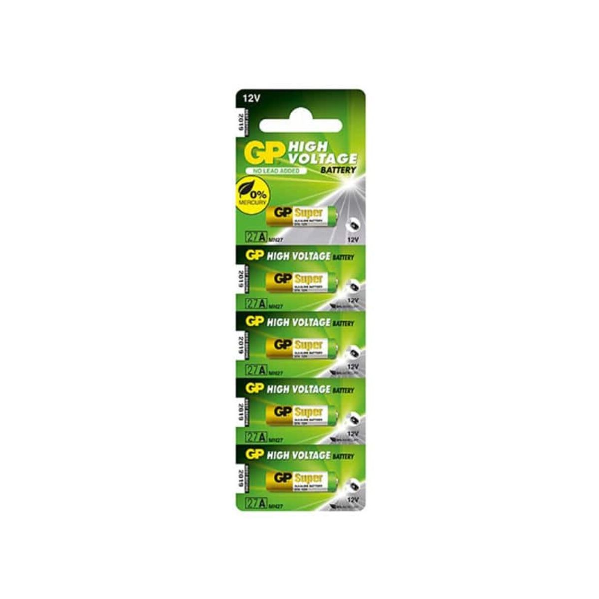 GP BATTERY - Pila Alcalina Gp 27a 12v Pack 5 Uds.