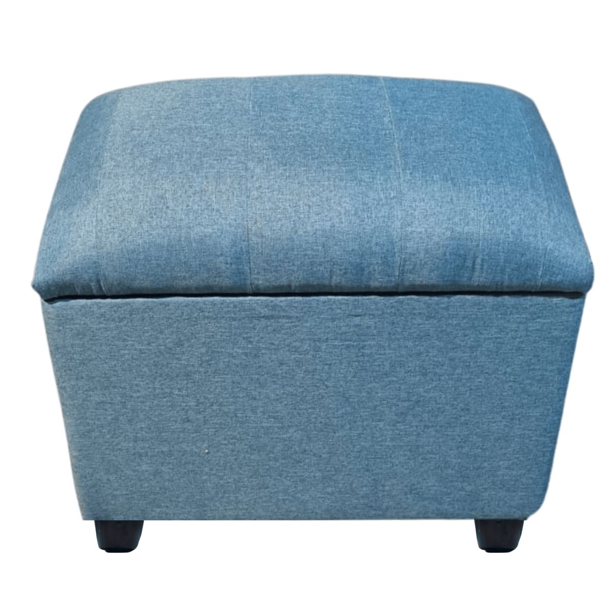 GENERICO - Banqueta Baul Tubular Turquesa Lino 60x40x50X40 Rimar