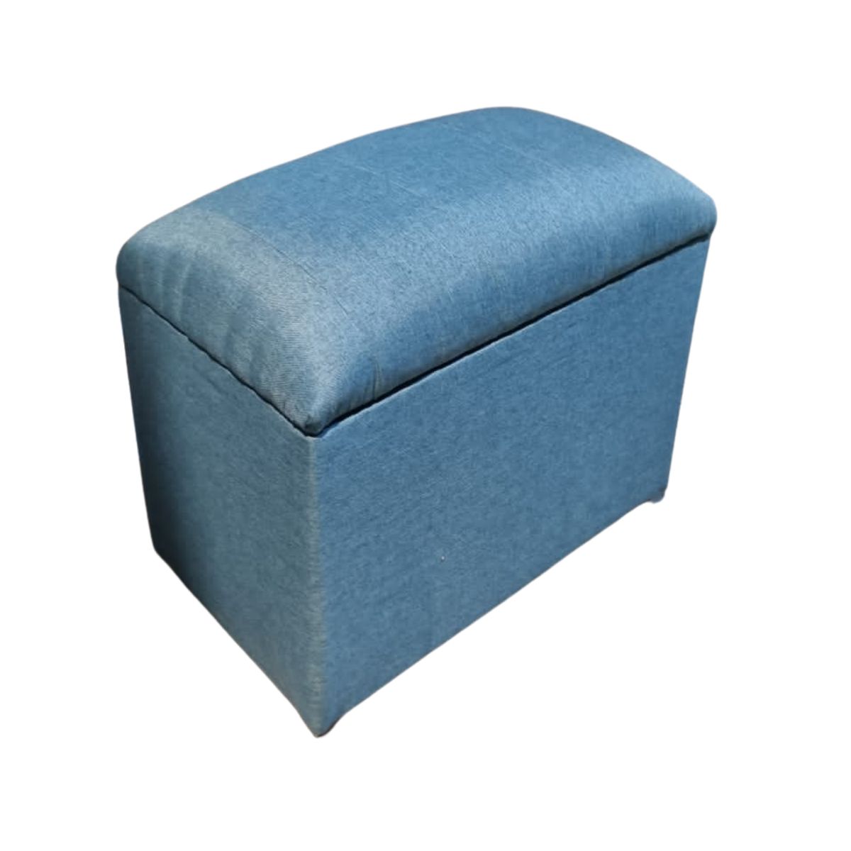 GENERICO - Banqueta Baul Tubular Turquesa Lino 60x40x50X40 Rimar