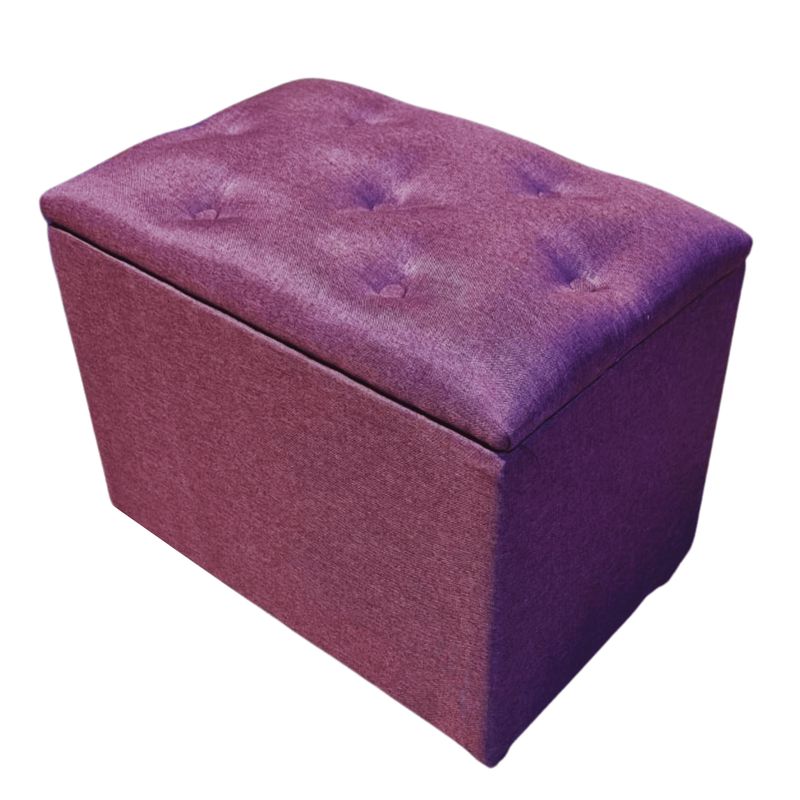 GENERICO - Banqueta Baul Morado Lino 60x40x50x40 Rimar