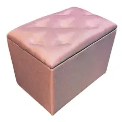 GENERICO - Banqueta Baul Palo Rosa Lino 60x40x50x40 Rimar
