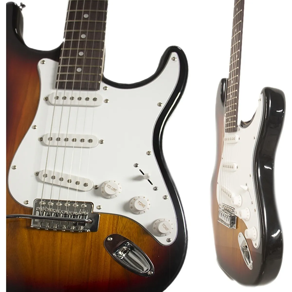 AUDIOTEK - Combo Guitarra Electrica Stratocaster Café + Amplificador