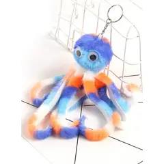 GENERICO - Llavero de felpa de dibujos animados color al azar