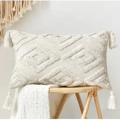 GENERICO - COJÍN BOHO 30 CM X 50 CM ROMBOS CONCENTRICOS