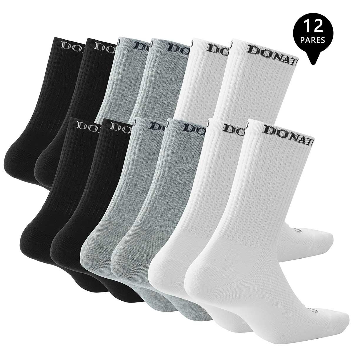 GIOVACCHINO - Pack de 12 Calcetines Largos Deportivos Mujer