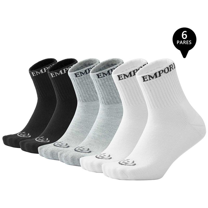 GIOVACCHINO - Pack de 6 Calcetines Cortos Deportivos Mujer
