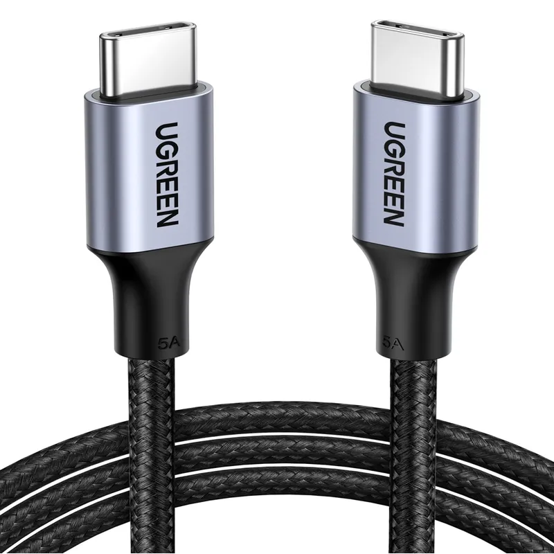 UGREEN - UGREEN Cable de datos USB-C 2.0 a USB-C 2.0 5A 1M (2-Pack)