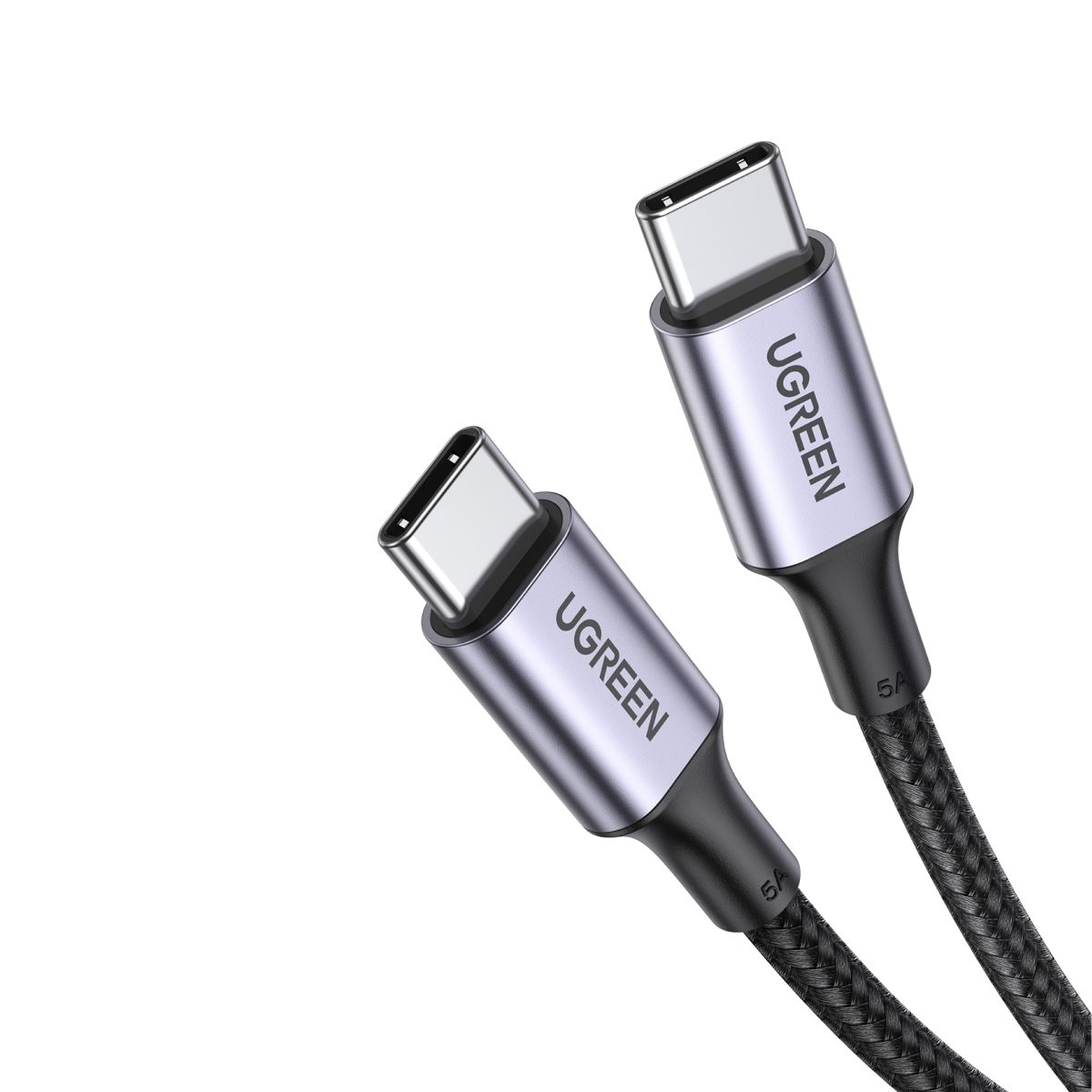 UGREEN - UGREEN Cable de datos USB-C 2.0 a USB-C 2.0 5A 1M (2-Pack)