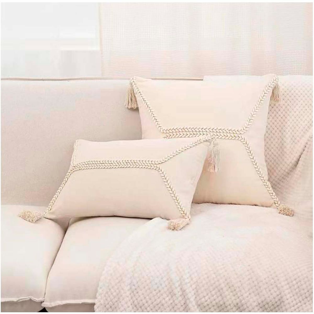 GENERICO - Pack de Fundas De Cojin Decorativa Diseño Boho 45x45 Cm