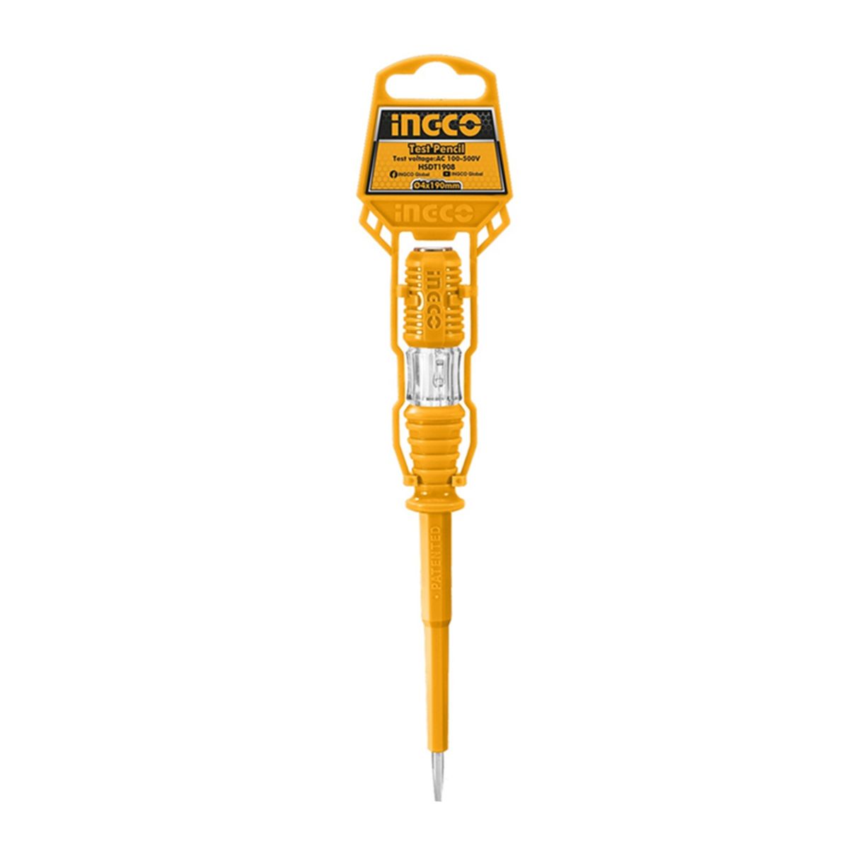INGCO - Destornillador Probador Corriente Tester Voltaje Hsdt1908