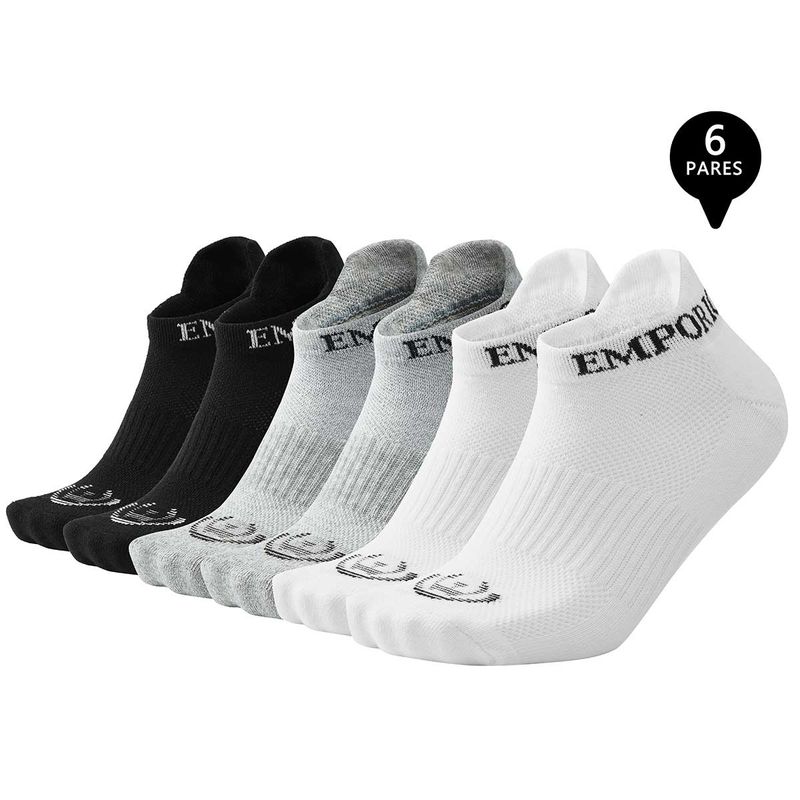 GIOVACCHINO - Pack de 6 Calcetines Tobilleros Deportivos Mujer