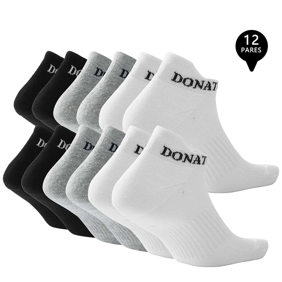 GIOVACCHINO - Pack de 12 Calcetines Tobilleros Deportivos Mujer