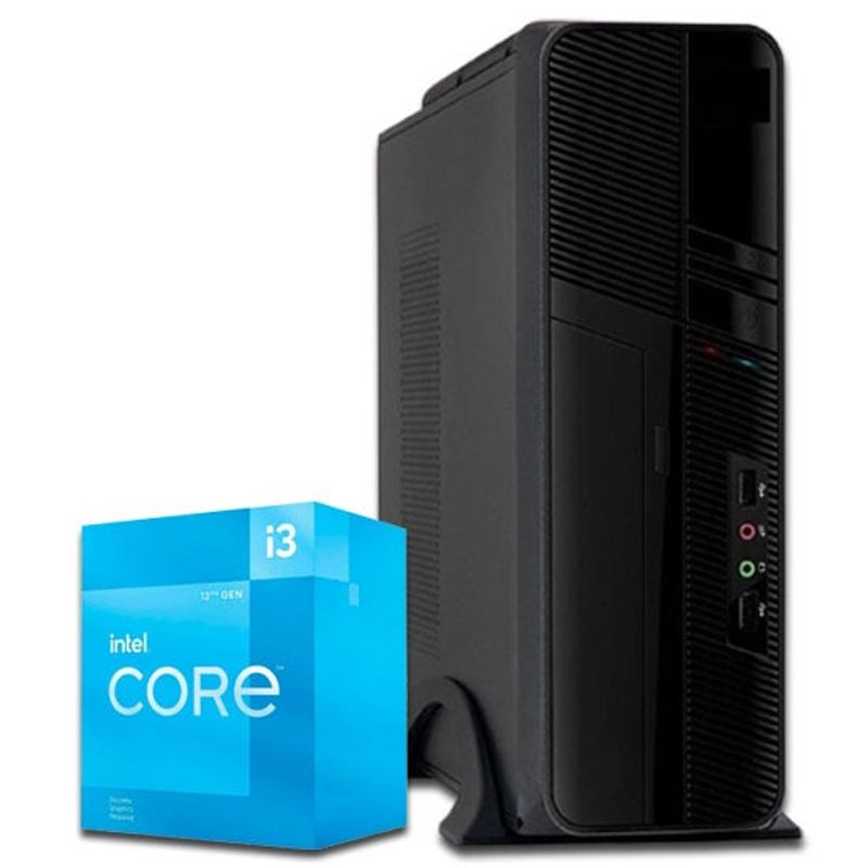 COMPU ELITE - PC SLIM Armado Intel Core i3 13100 4-core + H610 WIFI + 16GB DDR5 + SSD 1TB