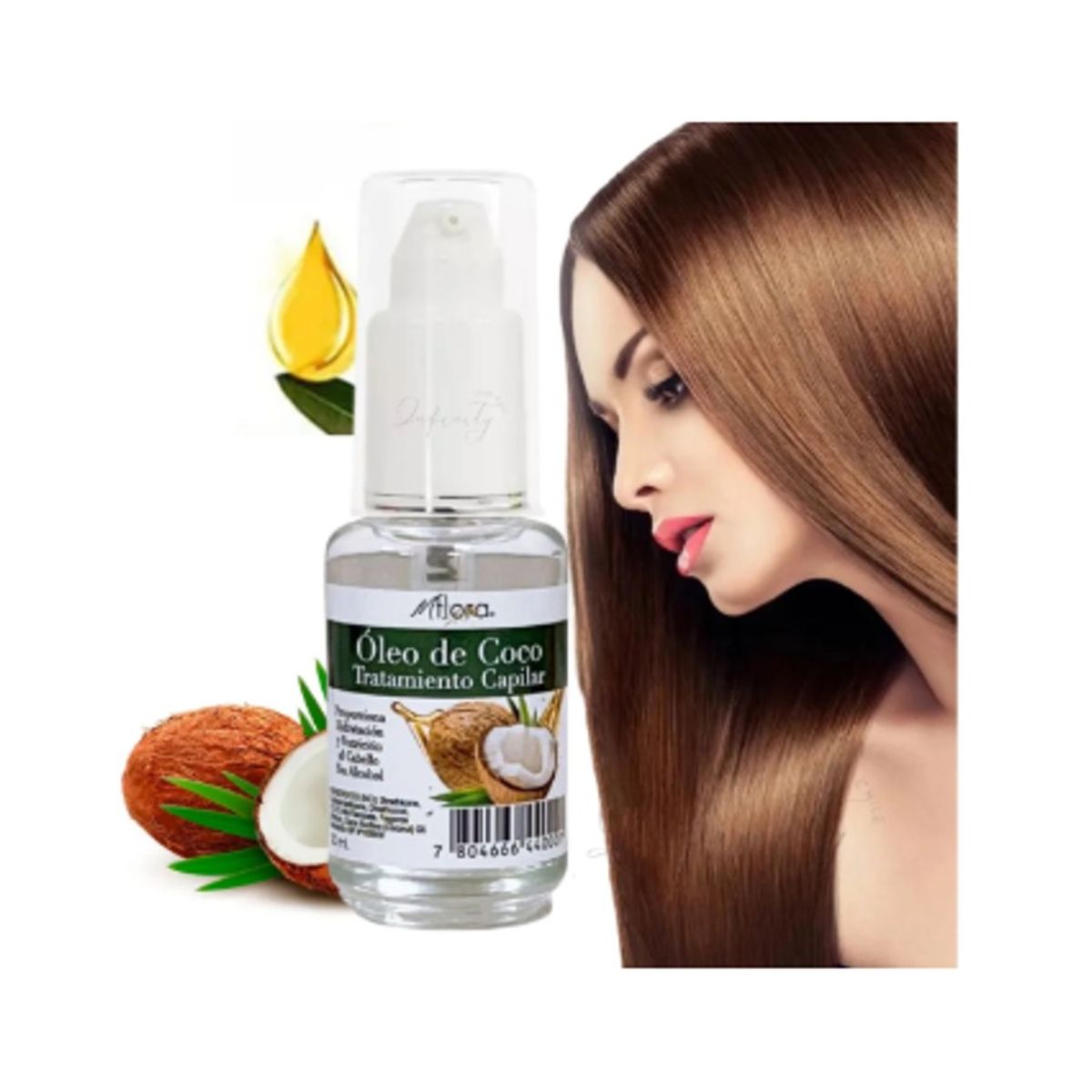 GENERICO - Flora® Aceite Coco Repara Punta Y Mejorar La Elasticidad 30ml