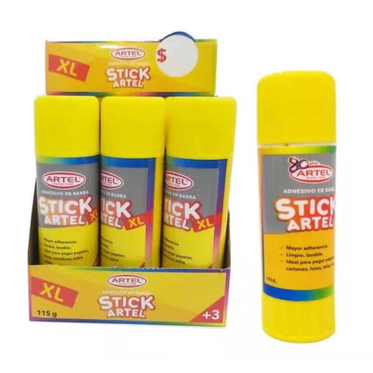 ARTEL - Pack 6 Pegamento en Barra XL 115 grs.