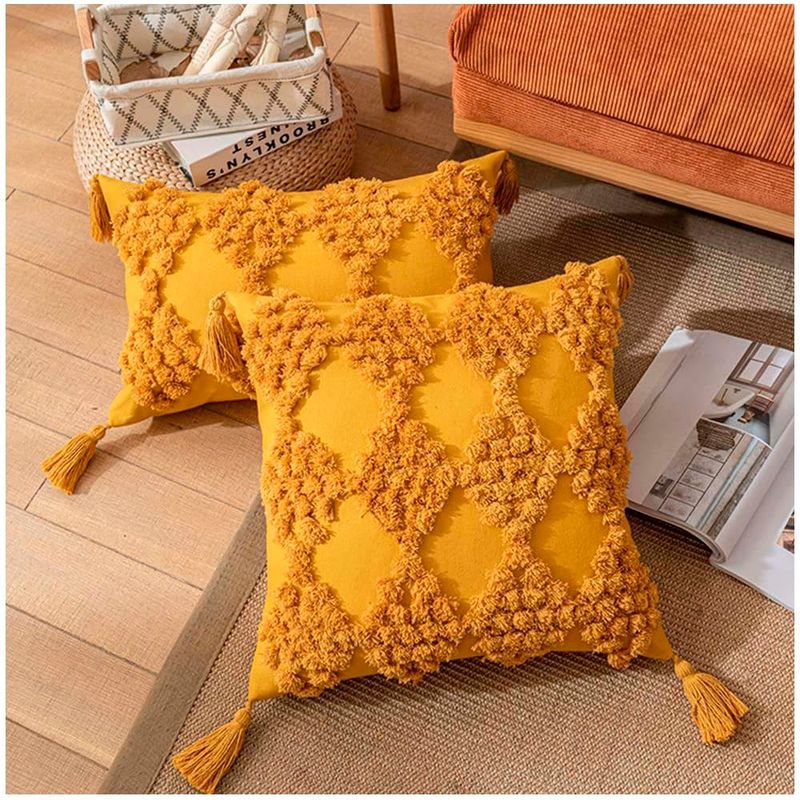 GENERICO - Pack de Fundas De Cojin Decorativa Diseño Boho 45x45 Cm