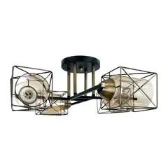 HB LEDS - Lámpara de Techo Geométrica Vidrio 4xE-27 Incluye Ampolleta Fría