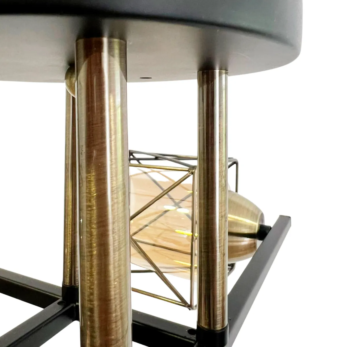 WANT - Lámpara de Techo Geométrica Vidrio 4xE-27 Incluye Ampolleta Fría