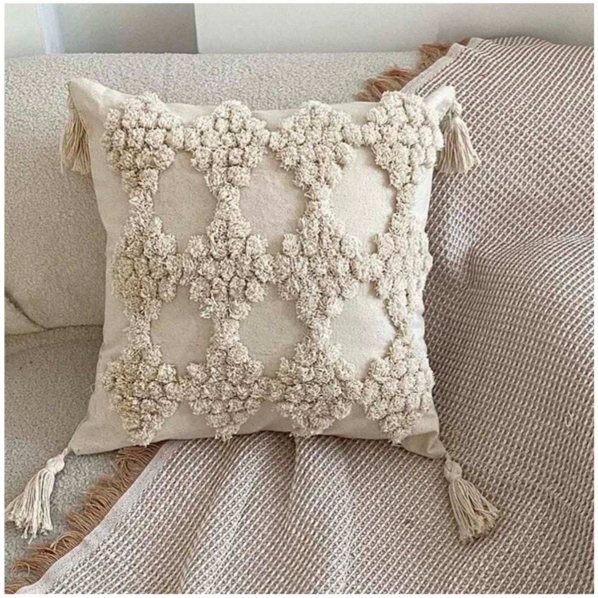 GENERICO - Pack de Fundas De Cojin Decorativa Diseño Boho 45x45 Cm 086