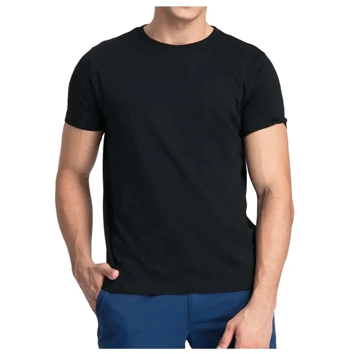 GARSIL - Polera De Algodon Manga Corta Para Hombre  - Cuello Redondo