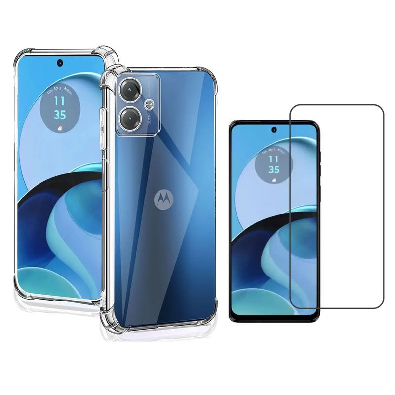 GENERICO - Carcasa Moto G14 Antishock Compatible + Lamina Completa