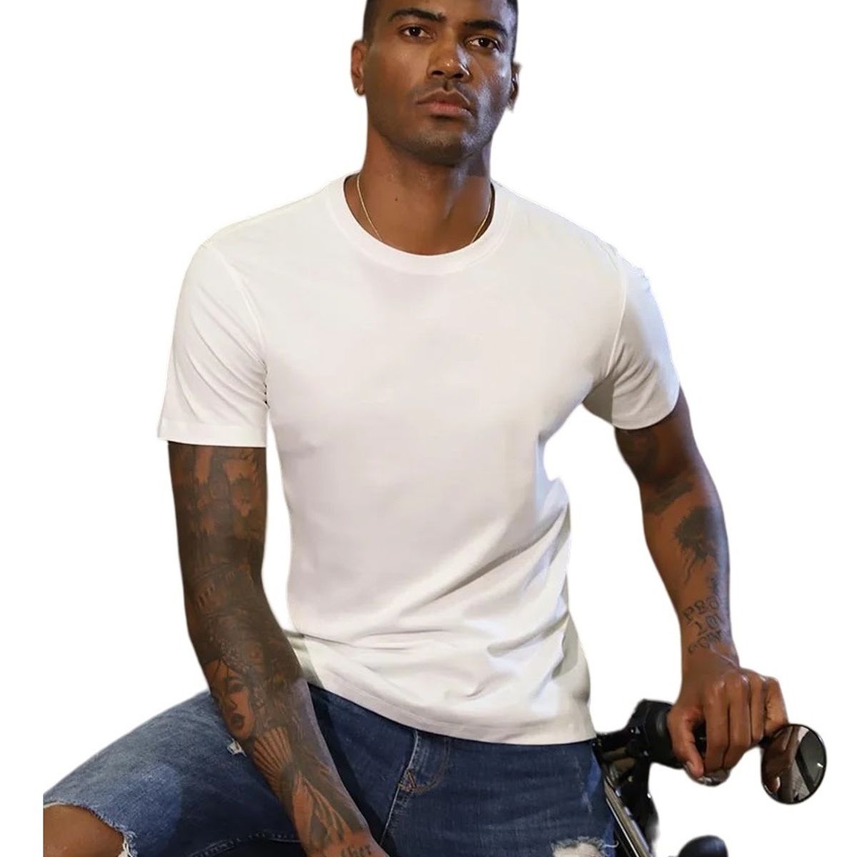 GARSIL - Polera De Algodon Manga Corta Para Hombre  - Cuello Redondo