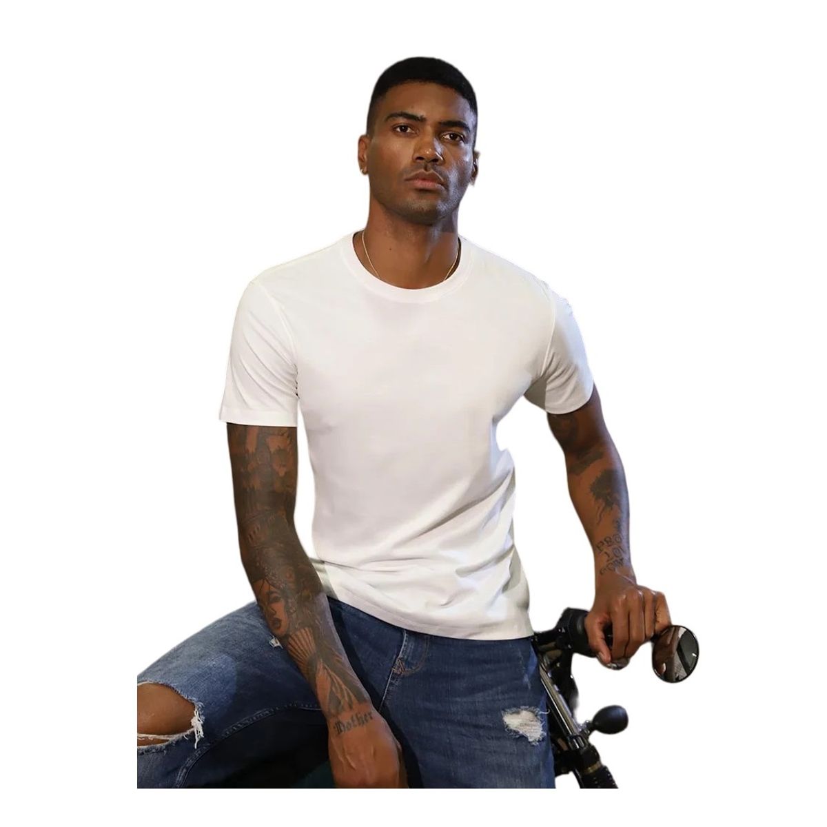 GARSIL - Polera De Algodon Manga Corta Para Hombre  - Cuello Redondo
