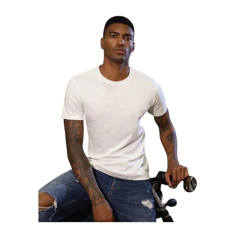 GARSIL - Polera De Algodon Manga Corta Para Hombre  - Cuello Redondo