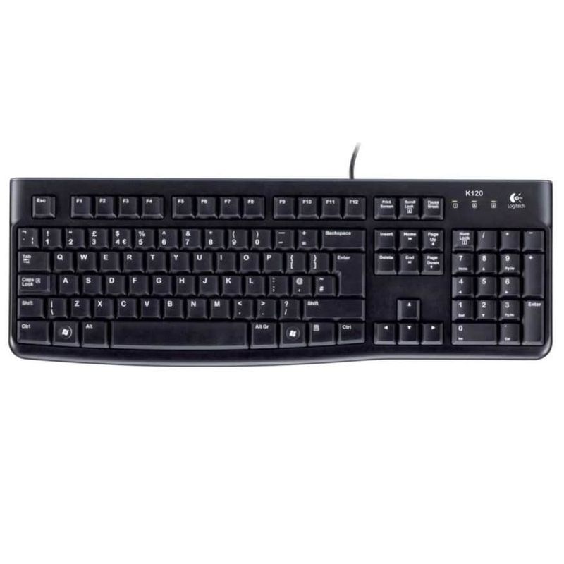 LOGITECH - Teclado Logitech K120 alámbrico negro