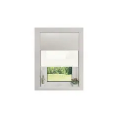 GENERICO - Cortina Roller Doble Blackout Sunscreen 180x200 BLANCO