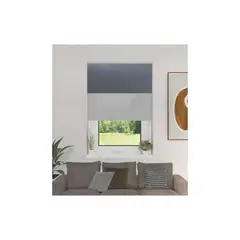 GENERICO - Cortina Roller Doble Blackout Sunscreen 100x200 GRIS